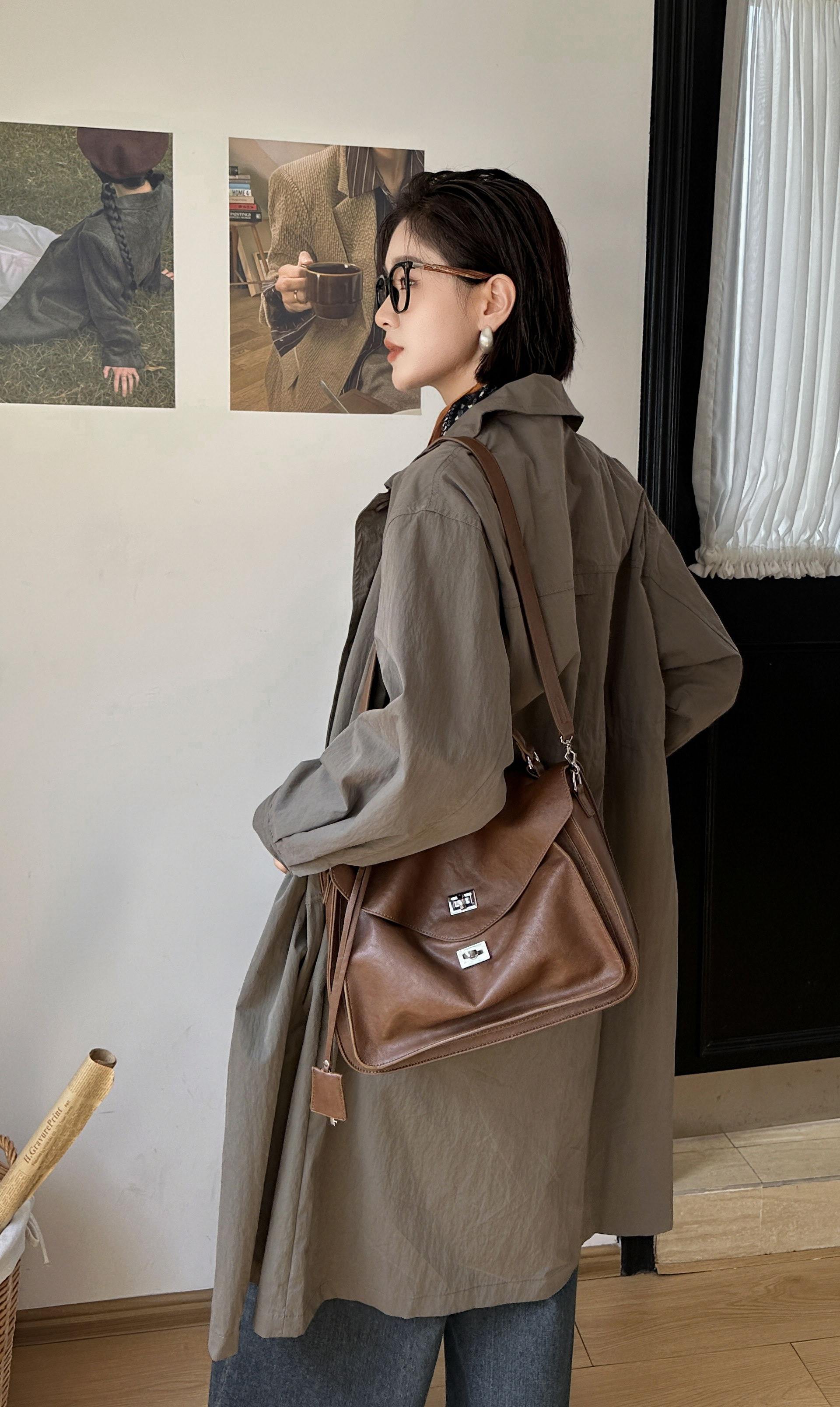 乐花惜时2026新款女包高级感大容量手提包时尚百搭单肩斜挎包通勤 - 图0