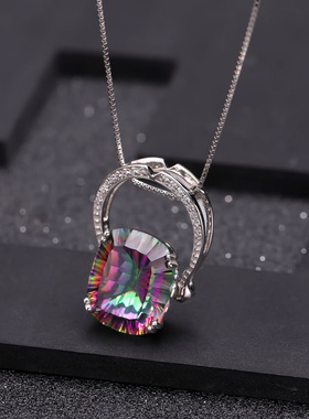 奢华设计感S925银高颜值欧美复古宴会搭配小众高级感纯银项链吊坠