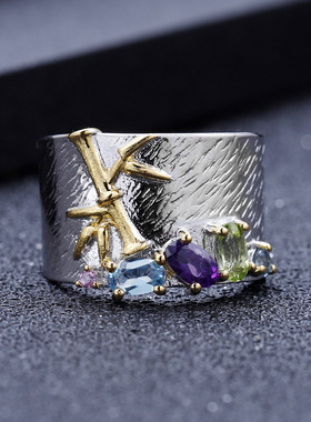 设计师戒指纯银小众新中式复古风