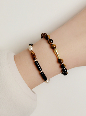 发财小金鱼虎眼石叠戴手串