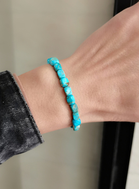 JUZITU天然小众绿松石手链