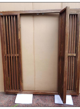 复古实木窗户壁挂墙面装饰橱窗家居软装花园装饰摄影道具假窗户