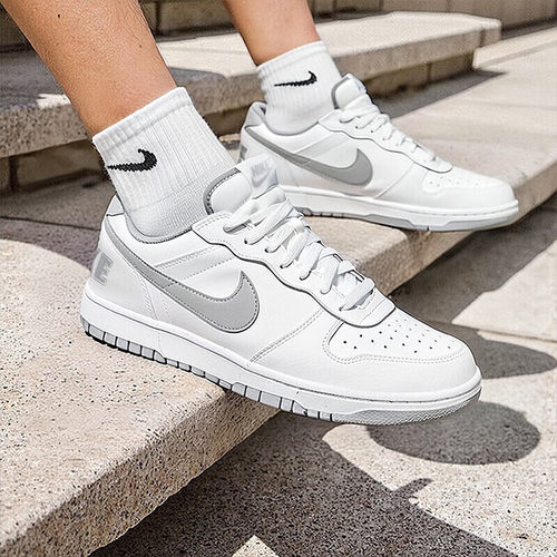 NIKE耐克板鞋男鞋新款COURT低帮运动鞋灰白色空军一号简版休闲鞋 - 图0