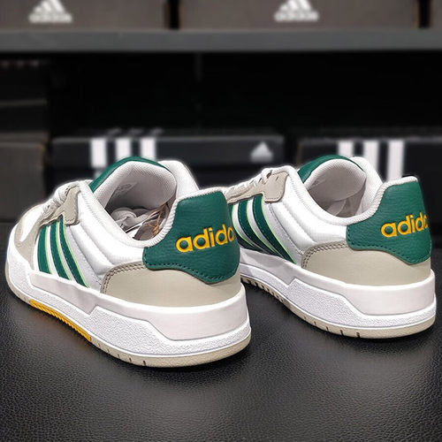 阿迪达斯男女鞋冬季新款透气皮面小白鞋复古篮球鞋情侣板鞋JR7980 - 图2