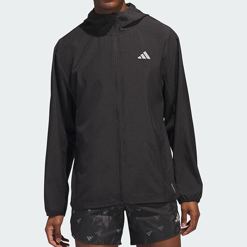 阿迪达斯男士外套新款梭织连帽夹克休闲跑步反光运动长袖防风衣,淘宝优惠券,粉丝福利购,淘宝优惠卷