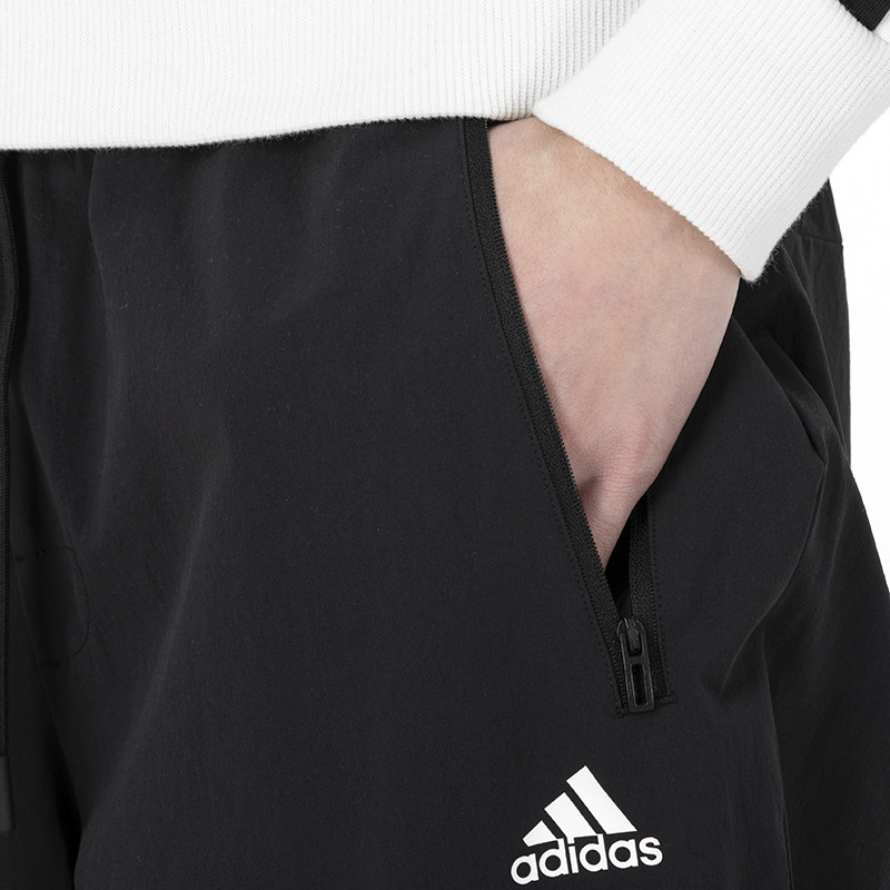 阿迪达斯梭织长裤男2025春季新款运动裤小脚直筒裤宽松裤子HE9908 - 图2