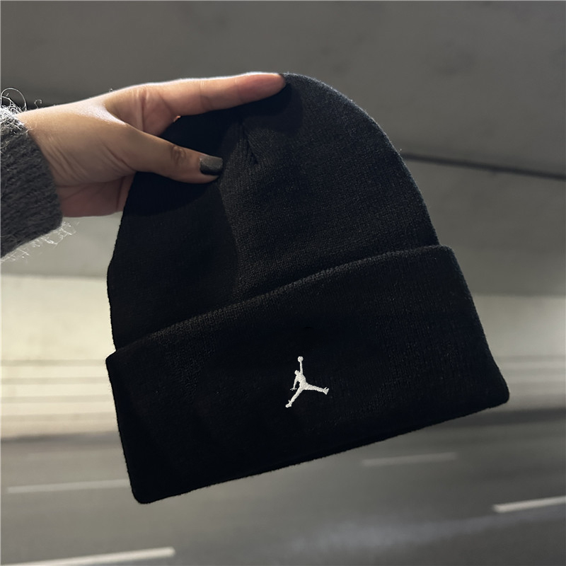 JORDAN耐克毛线帽男冬季新款情侣冷帽女骑行滑雪户外运动针织帽 - 图1