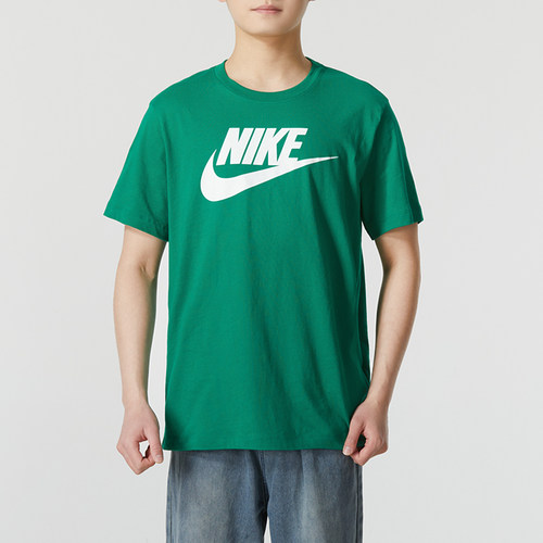 绿色短袖耐克正品男Nike运动体恤新款休闲半袖透气上衣T恤AR5005 - 图0
