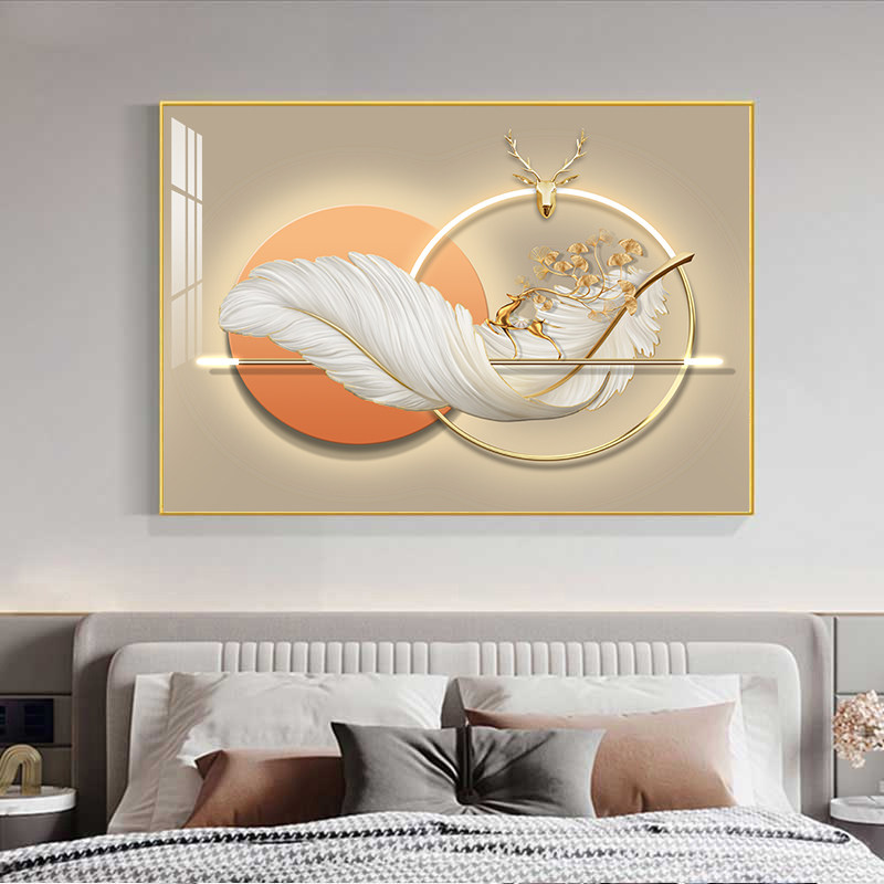 现代简约卧室装饰画床头挂画北欧主卧房间壁画酒店宾馆客房墙面画,淘宝优惠券,粉丝福利购,淘宝优惠卷