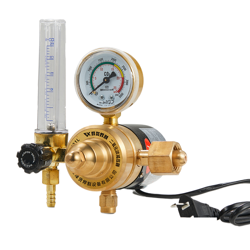 二氧化碳减压阀CO2混合气体加热表36V110V220V气保焊机压力表防摔 - 图3