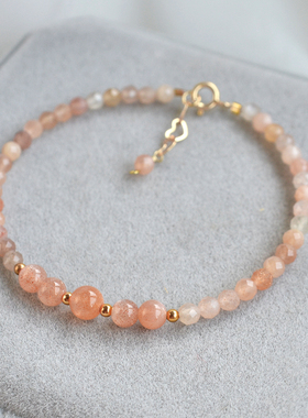 手链原创生辰石进口包金极细水晶