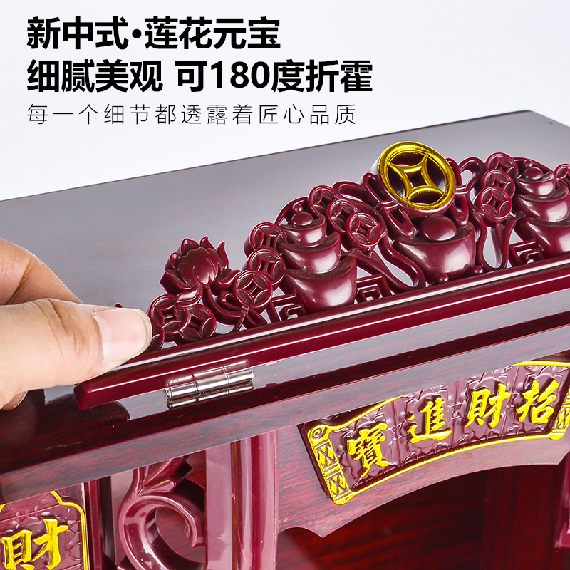 佛龛佛台家用香案财神爷柜子神台供桌家用神龛佛像橱柜壁挂佛坎架 - 图2