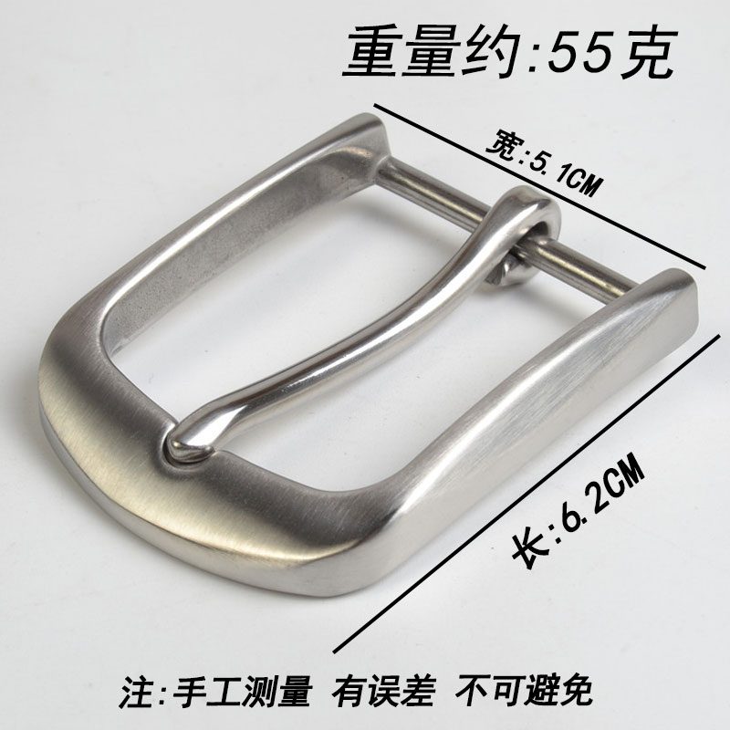 304不锈钢皮带扣头4.0CM弧边斜角针扣腰带扣头裤带扣3.8带条配件 - 图2