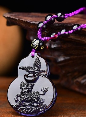 生肖羊麟鹤得吉宝黄水晶