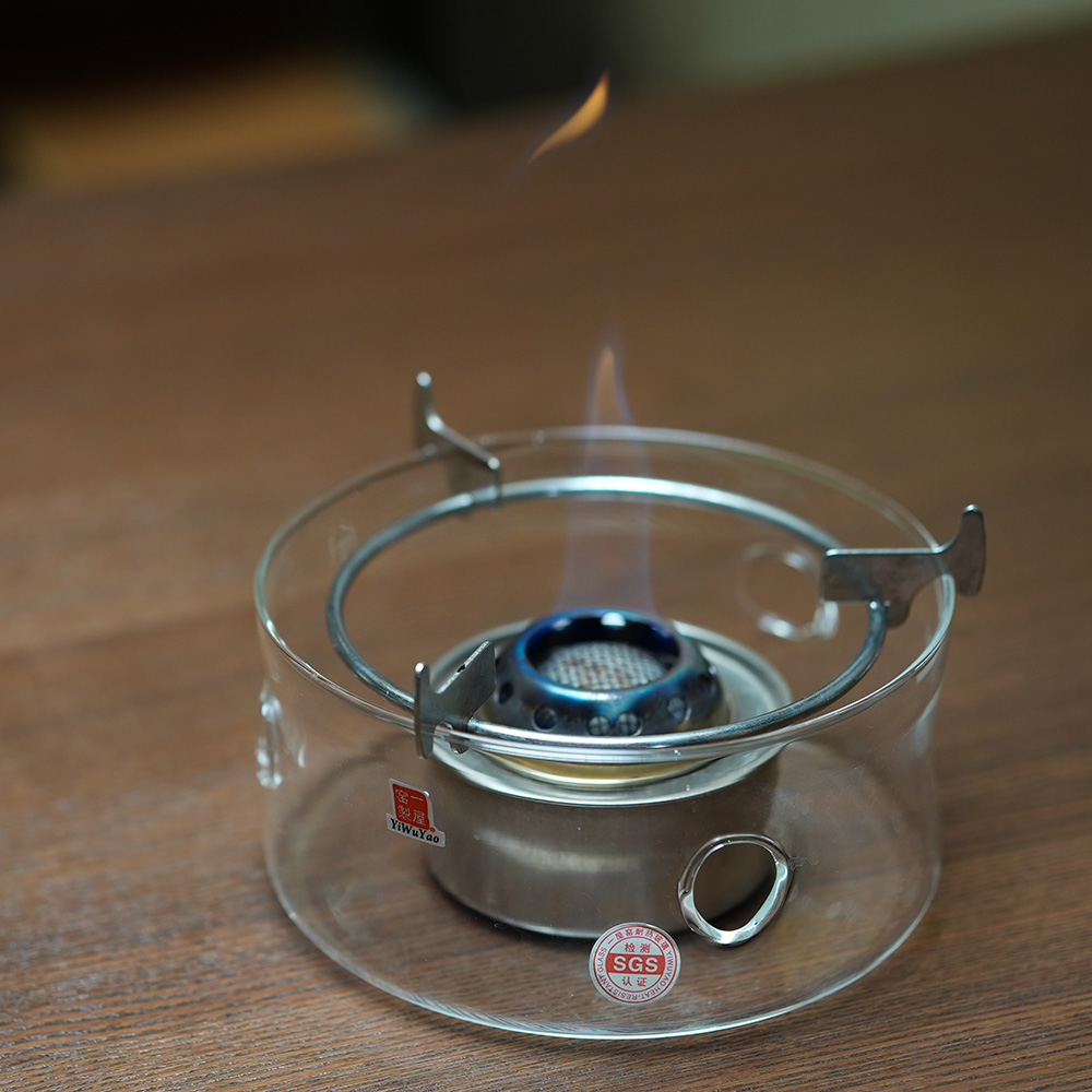 一屋窑耐热玻璃酒精灯底座加热烧水泡茶壶保温底座煮茶器酒精茶炉 - 图0