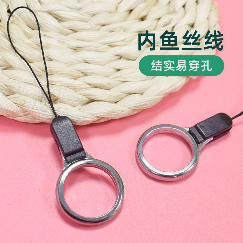 Internet celebrity style short finger rope ring buckle mobile phone USB key chain lanyard ring buckle universal style