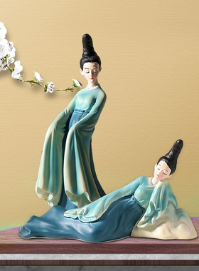 新中式只此青绿摆件古风艺术品
