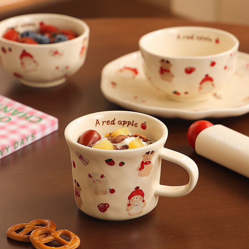 可爱陶瓷马克杯女生高颜值咖啡杯子办公室早餐杯燕麦杯儿童牛奶杯,淘宝优惠券,粉丝福利购,淘宝优惠卷