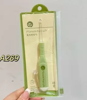 绿素挖耳勺带灯儿童发光耳勺宝宝采耳掏耳朵屎扣镊可视挖耳朵