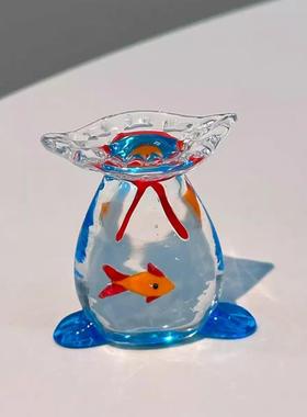 【新家的一百个快递】鱼桌面摆件办公室装饰琉璃摆件工艺品小礼物