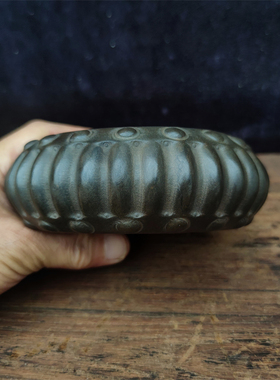 天然青石复古怀旧底座胡成镇纸