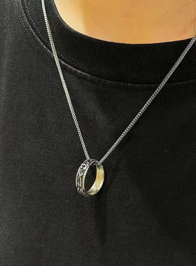 铜小红书同款做旧黑戒指/指环