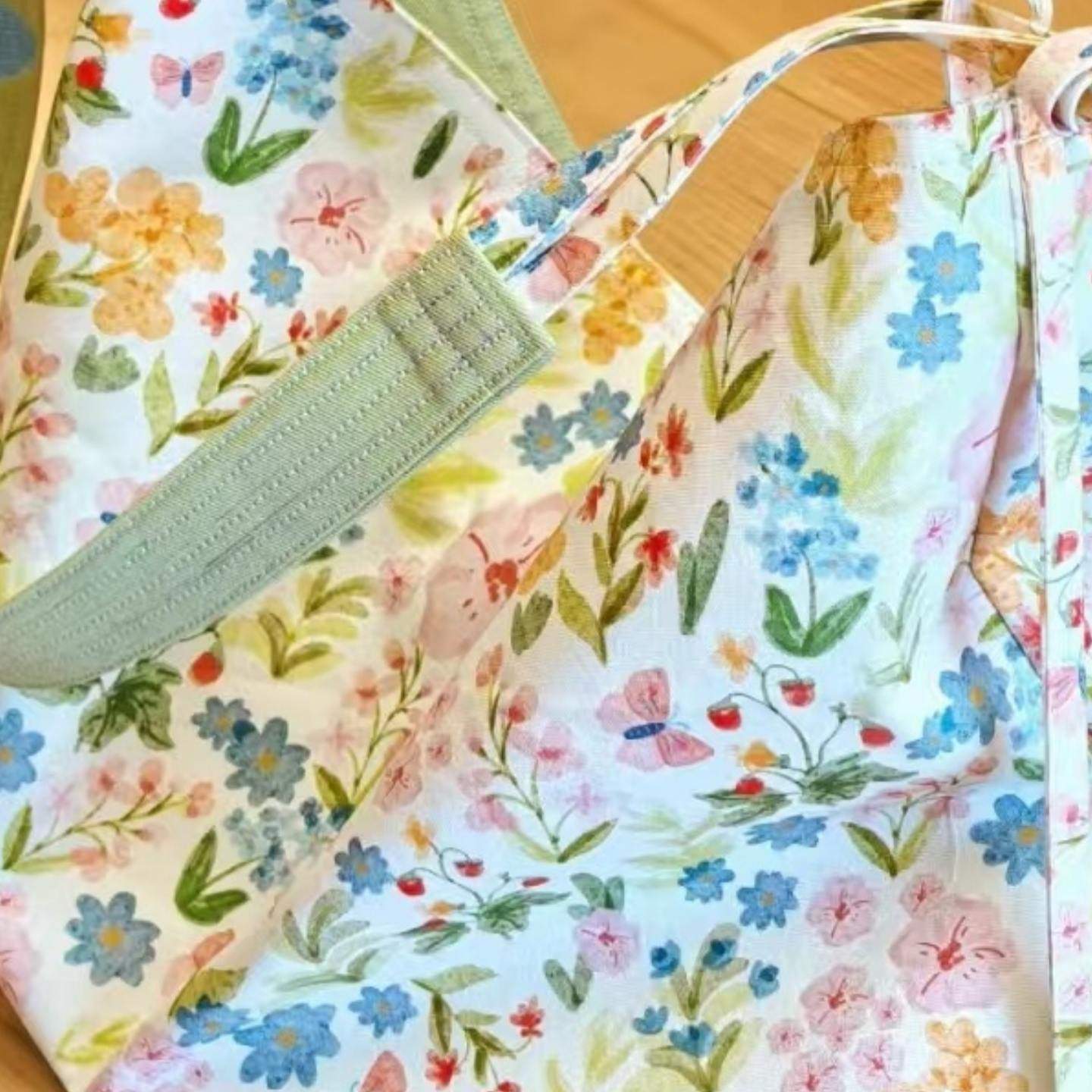 2025新款田园风森系花朵帆布包休闲百搭文艺单肩包外出通勤包包女,淘宝优惠券,粉丝福利购,淘宝优惠卷