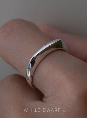 925银立体几何原创设计师戒指