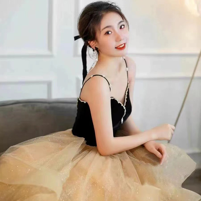 黑色裙2023新款轻奢小众高端女婚纱 碧颜礼服/晚装