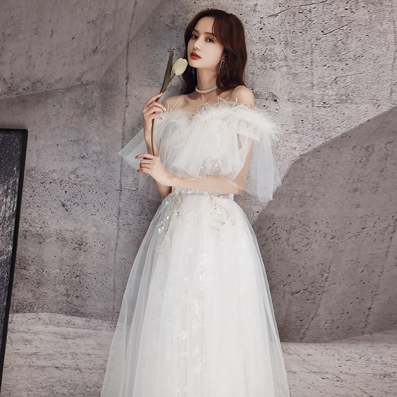 Evening dress, white elite summer skirt, feather stuffing, 2022 collection Evening dress, white elite summer skirt, feather stuffing, 2022 collection