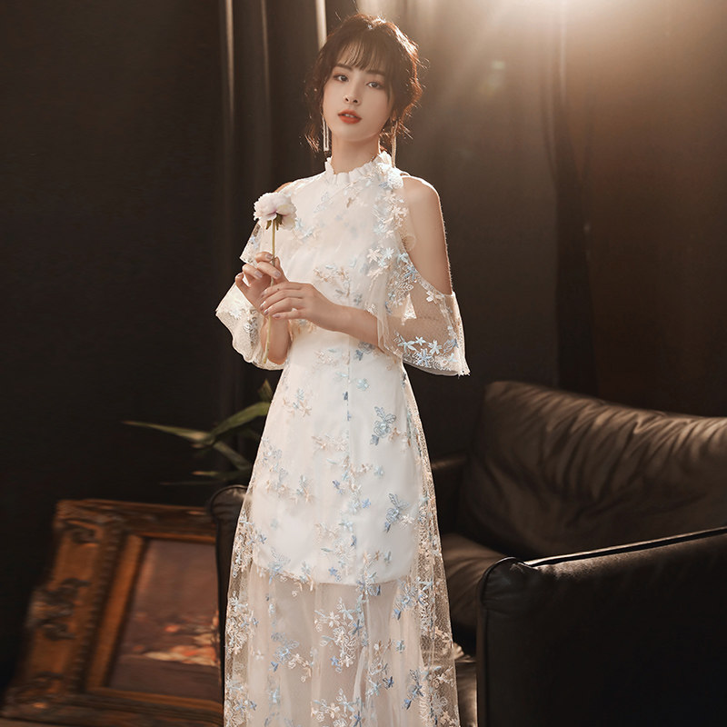 白色裙女2023新款法式高级感婚纱 碧颜礼服/晚装