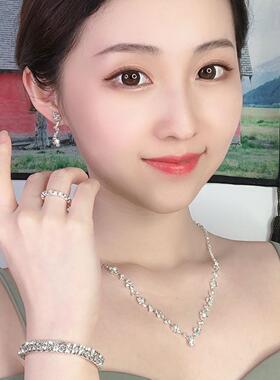 新娘项链气质首饰耳环耳夹
