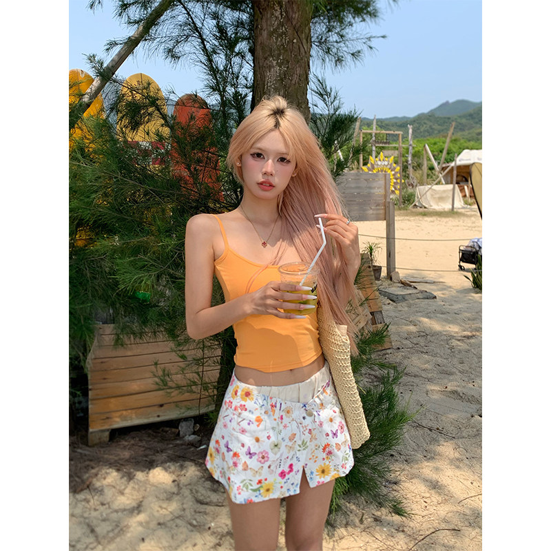 NECOYEP 美式复古辣妹彩色小碎花裙裤女夏季设计感一片式A字短裙,淘宝优惠券,粉丝福利购,淘宝优惠卷