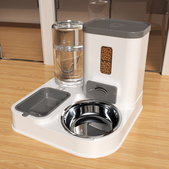 All-in-one pet drinking and feeding machine automatically stores water