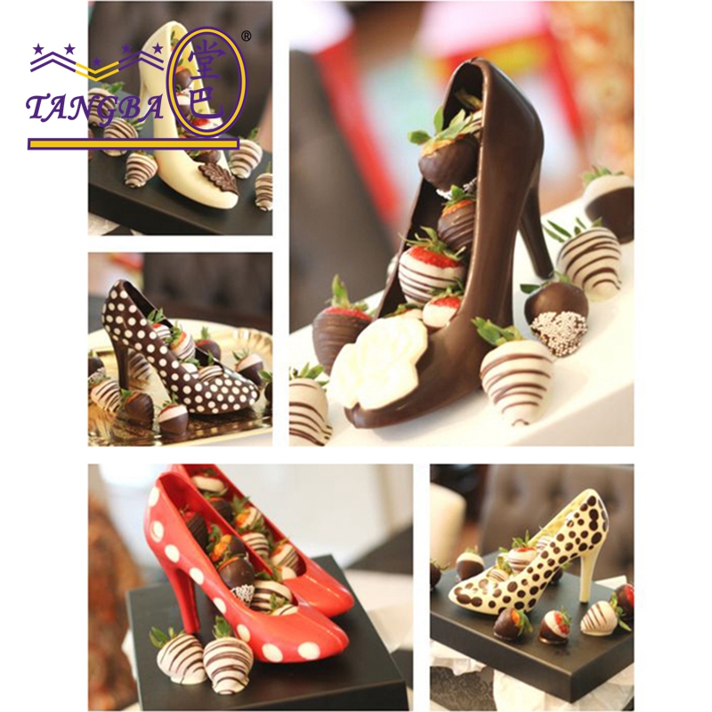 3D立体高跟鞋巧克力模具左右脚12cm/16.3cmDIY一对鞋子耐摔PC材料 - 图2