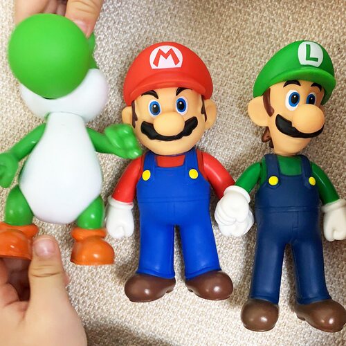 SuperMario超级玛丽马里奥周边路易青龙蘑菇公仔玩具模型礼物摆件 - 图2