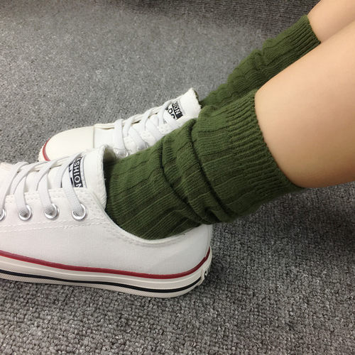5双儿童袜子纯棉中筒袜男女童袜纯黑色长筒堆堆袜秋冬学生运动袜 - 图1