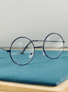 哈利波特眼镜经典复古金属全框圆形文艺平光镜女道具装饰眼镜框架