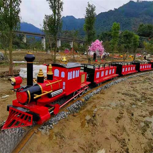 户外广场儿童轨道小火车新型游乐设备大象海洋发光轨道火车 - 图3