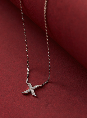 黑白锆石衍生品锁骨链