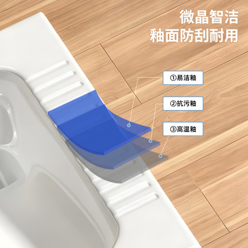 家用陶瓷蹲便器冲水箱套装整套大便器防臭蹲厕蹲坑便池蹬便器卫浴 - 图0