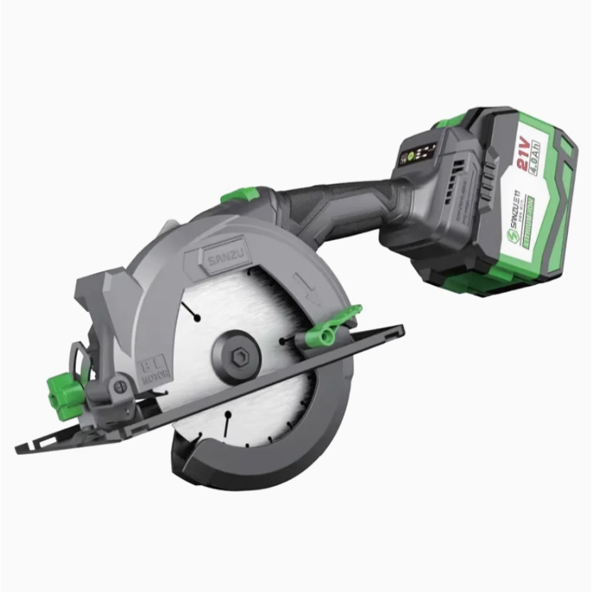 三竹150无刷锂电电锯单手锯木工专用充电式电圆锯家用手提锯盘锯 - 图3