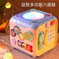 Six-sided drum baby toy Puzzle Hand Beat Drum Early to teach 0 1 year old 2-year-old Talking June The baby is older than June