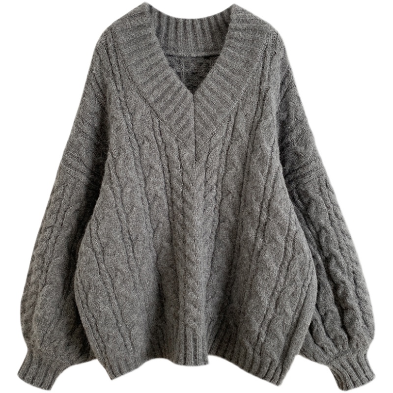 长款廓形套头毛衣Oversized Zipper Sweater Dress