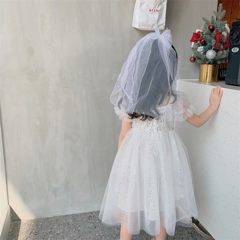 女童连衣裙蓬蓬纱蕾丝夏婚纱裙子 佐曼琳连衣裙