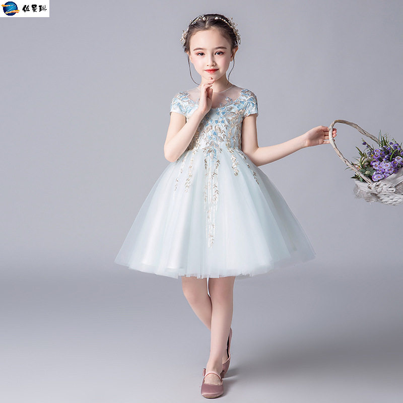 女童蓬蓬纱主持人钢琴表演服公主裙 佐曼琳连衣裙
