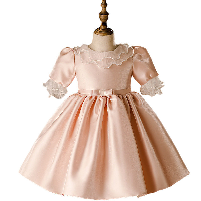 公主裙蓬蓬裙花童粉红色婚纱演出服 佐曼琳连衣裙