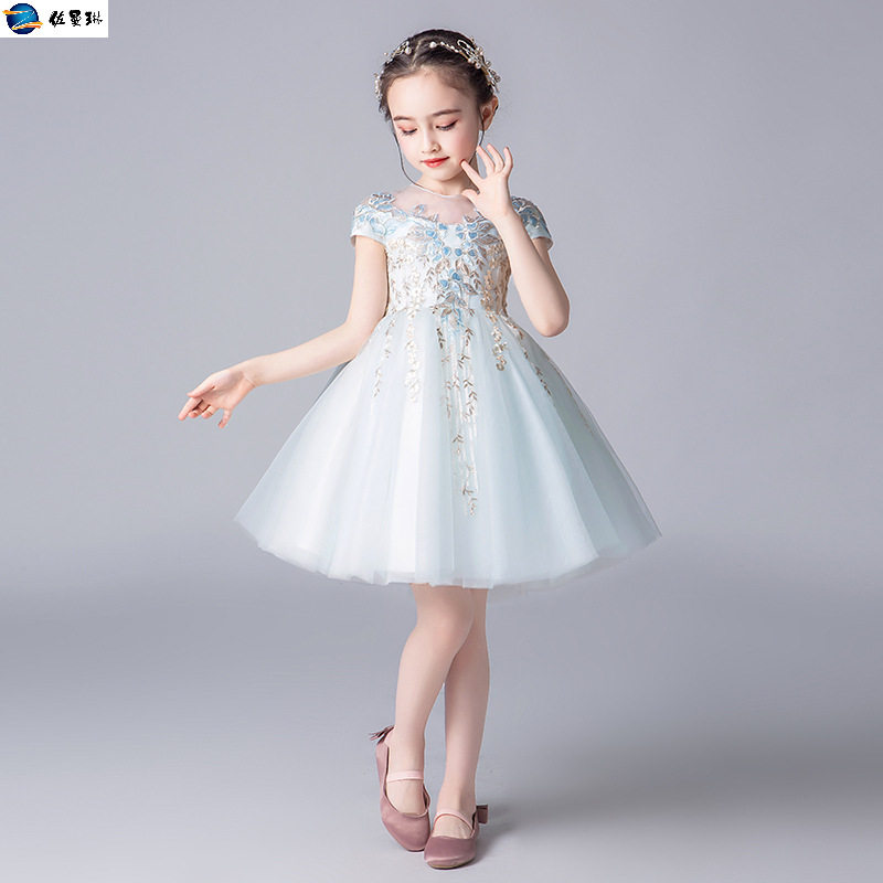 女童蓬蓬纱主持人钢琴表演服公主裙 佐曼琳连衣裙