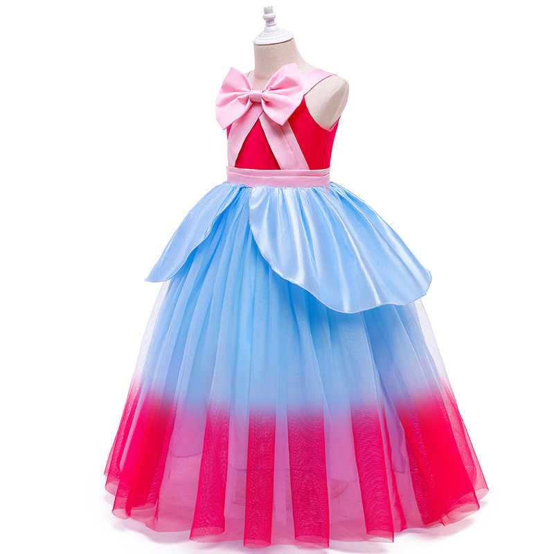 儿童女童舞蹈服蓬蓬裙七彩公主裙 佐曼琳连衣裙