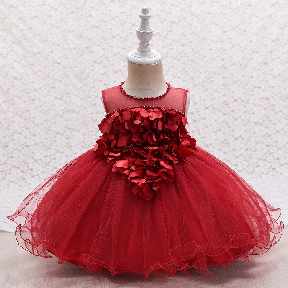 婴幼儿女宝宝拖尾1百天周岁公主裙 佐曼琳连衣裙